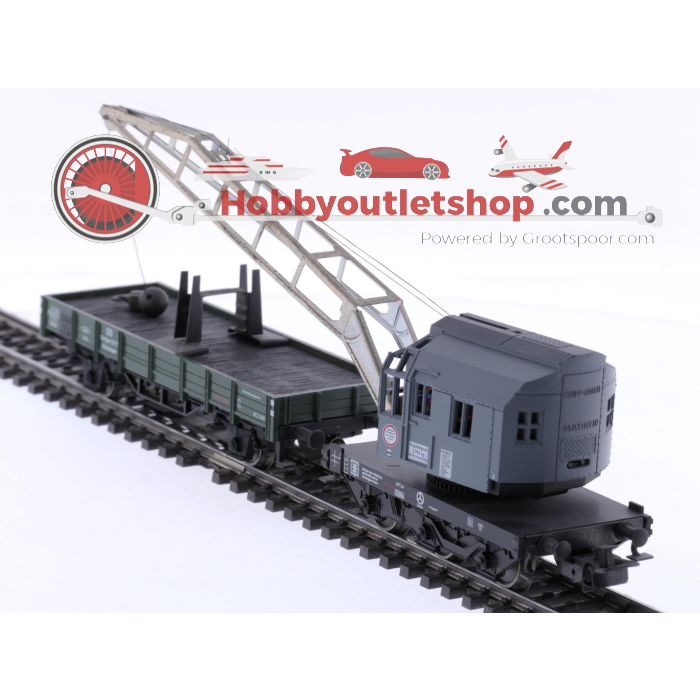 Schaal H0 Märklin 46717 digitale kraan met kraanhulpwagen van de DB #9016 - sku: 20260217103217 - Gebruikt - Zeer goede staat - Afbeelding 2