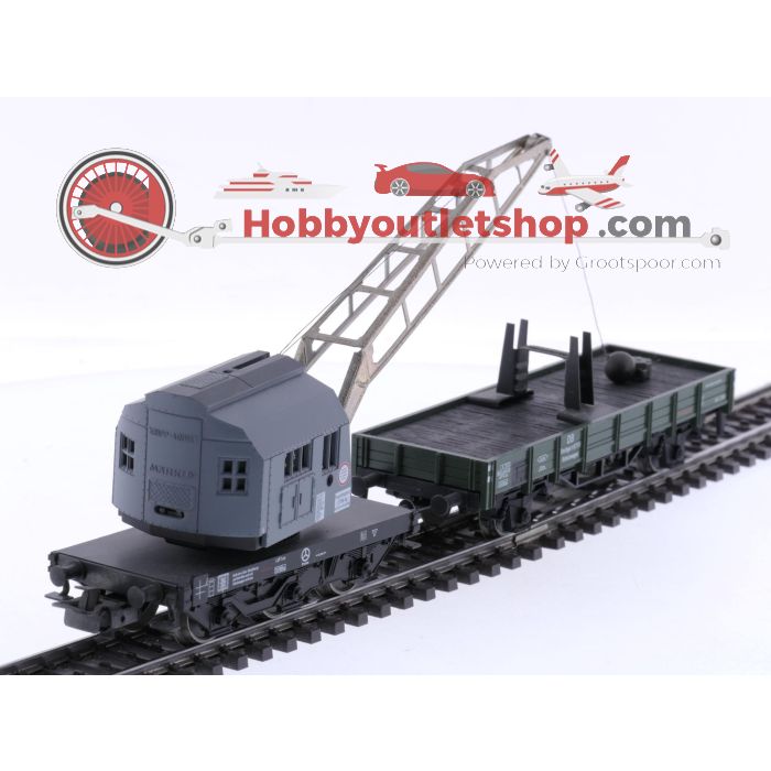 Schaal H0 Märklin 46717 digitale kraan met kraanhulpwagen van de DB #9016 - sku: 20260217103217 - Gebruikt - Zeer goede staat - Afbeelding 3