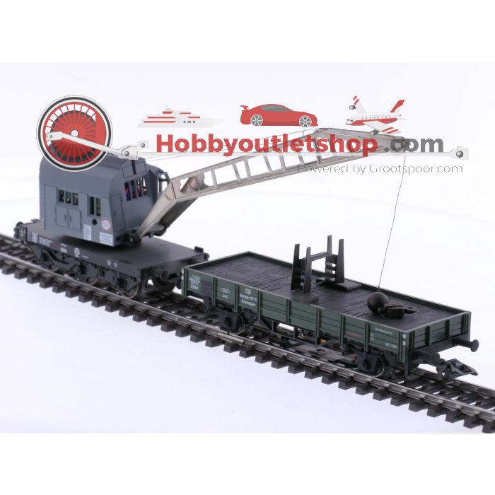 Schaal H0 Märklin 46717 digitale kraan met kraanhulpwagen van de DB #9016 - sku: 20260217103217 - Gebruikt - Zeer goede staat - Afbeelding 4