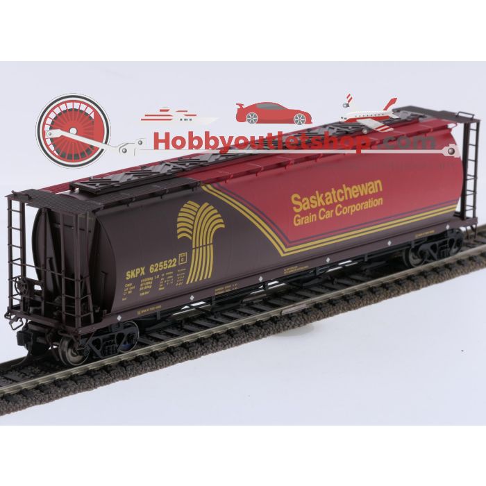 Schaal H0 InterMountain 45122-18 cilindrische hopperwagen 'Saskatchewan Grain Car Corporation' van de SKPX #9217 - sku: 20260409013925 - Gebruikt - Zeer goede staat - Afbeelding 8