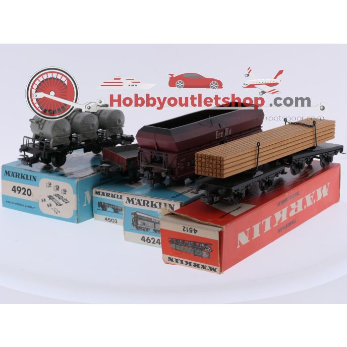 Schaal H0 Märklin 4503, 4512, 4624 en 4920 set van 4 goederen wagen van de DB #9422 - sku: 20260604022509 - Gebraucht - Guter Zustand - Bild 2