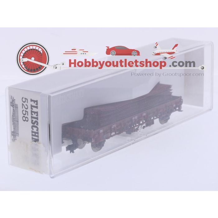Schaal H0 Fleischmann NEW OLD STOCK 5258 K rongenwagen Rmso 31 met betongaasmatten van de DB #9478 - sku: 20260619025808 - Neu - Bild 2