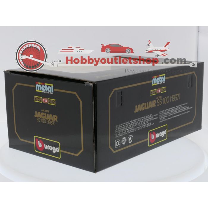 Schaal 1:18 Bburago 3006 Jaguar SS 100 (1937) #9637 - sku: 20260709093252 - Gebraucht - Sehr guter Zustand - Bild 9