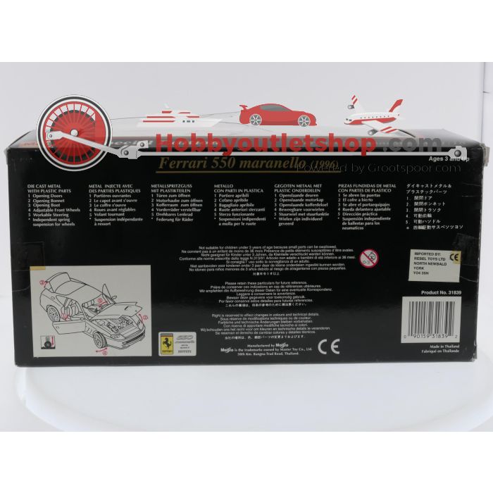 Schaal 1:18 Maisto 31839 Ferrari 550 Maranello (1996) #9642 - sku: 20260709113804 - Gebruikt - Zeer goede staat - Afbeelding 9