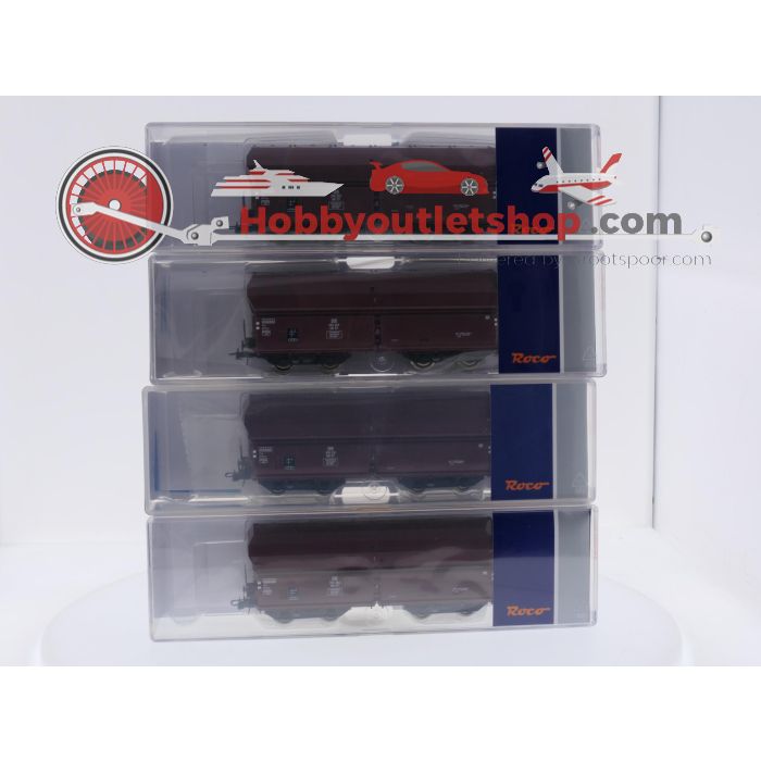 Schaal H0 Roco 67083 4-delige set zelflossende wagons met klapdeksels type Kkt 54 van de DB #9663 - sku: 20260714084811 - Gebraucht - Wie Neu - Bild 23