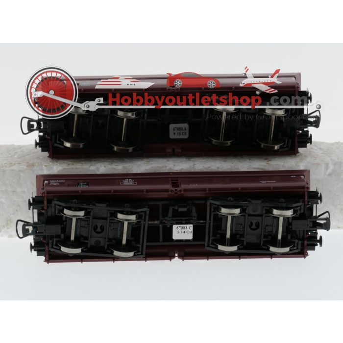 Schaal H0 Roco 67083 4-delige set zelflossende wagons met klapdeksels type Kkt 54 van de DB #9663 - sku: 20260714084811 - Gebraucht - Wie Neu - Bild 10