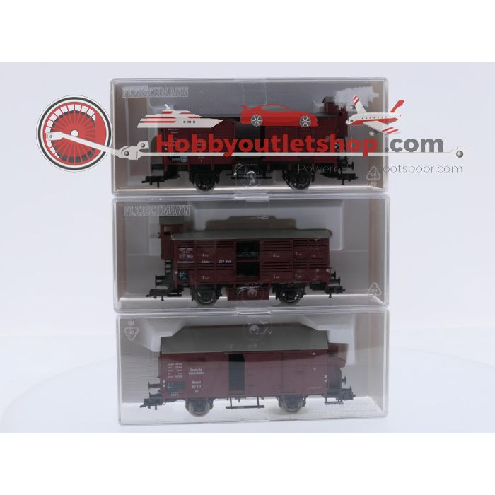 Schaal H0 Fleischmann 5330 K, 5362 K en 5365 K gesloten goederenwagen set 3-delig van de DRG #9673 - sku: 20260715015230 - Neu - Bild 2