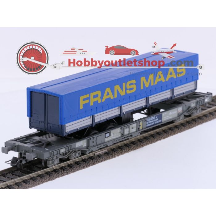 Schaal H0 Roco 46360 Taschenwagen met Frans Maas trailer van de NS #9697 - sku: 20260717045301 - Gebruikt - Zeer goede staat - Afbeelding 3