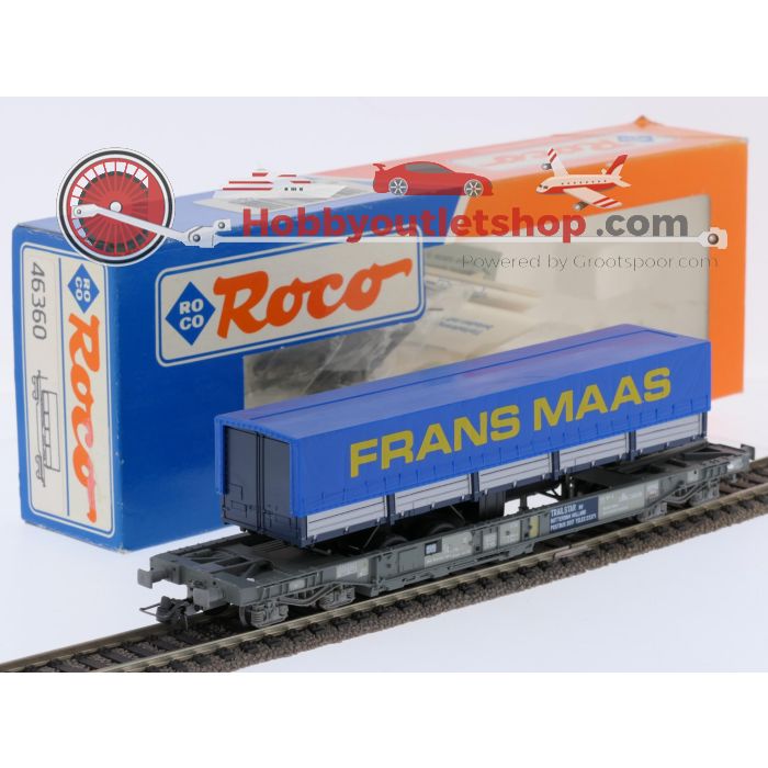 Schaal H0 Roco 46360 Taschenwagen met Frans Maas trailer van de NS #9697 - sku: 20260717045301 - Gebruikt - Zeer goede staat - Afbeelding 5