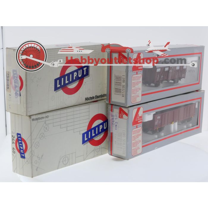 Schaal H0 Liliput 24440, 25340 met Lima 303211 en 8402 (Euro scale 5001) goederenwagens tijdperk IV-V van de NS #9704 - sku: 20260723121300 - Used - Very good condition - Photo 16