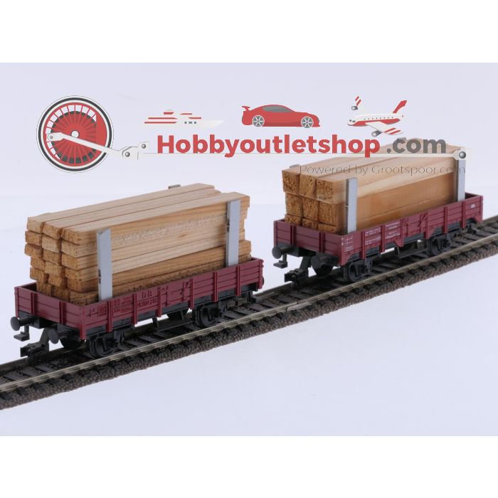 Schaal H0 Fleischmann set goederen wagens met houd als lading van de DB #9718 - sku: 20260724051623 - Used - Good condition - Photo 11