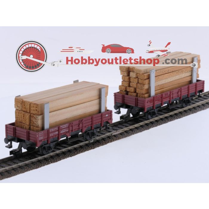 Schaal H0 Fleischmann set goederen wagens met houd als lading van de DB #9718 - sku: 20260724051623 - Used - Good condition - Photo 12