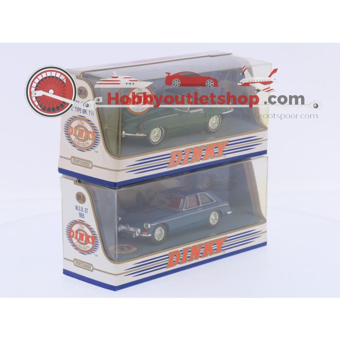 Schaal 1:43 Matchbox NEW OLD STOCK DY-1 en DY-3 1968 Jaguar E Type MK 1½ met M.G.B GT 1965 #9724 - sku: 20260729044654 - Neu - Bild 2