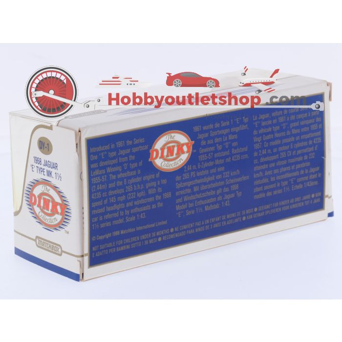 Schaal 1:43 Matchbox NEW OLD STOCK DY-1 en DY-3 1968 Jaguar E Type MK 1½ met M.G.B GT 1965 #9724 - sku: 20260729044654 - Neu - Bild 5