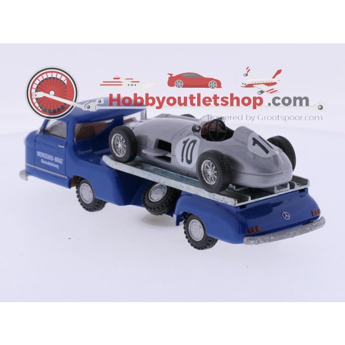 Schaal 1:43 Conrad 1034 Mercedes-Benz raceautotransporter 1955 met Brumm S023 Mercedes-Benz W196 GP Inghilterra 1955 #9808 - sku: 20260807084243 - Used - Very good condition - Photo 2