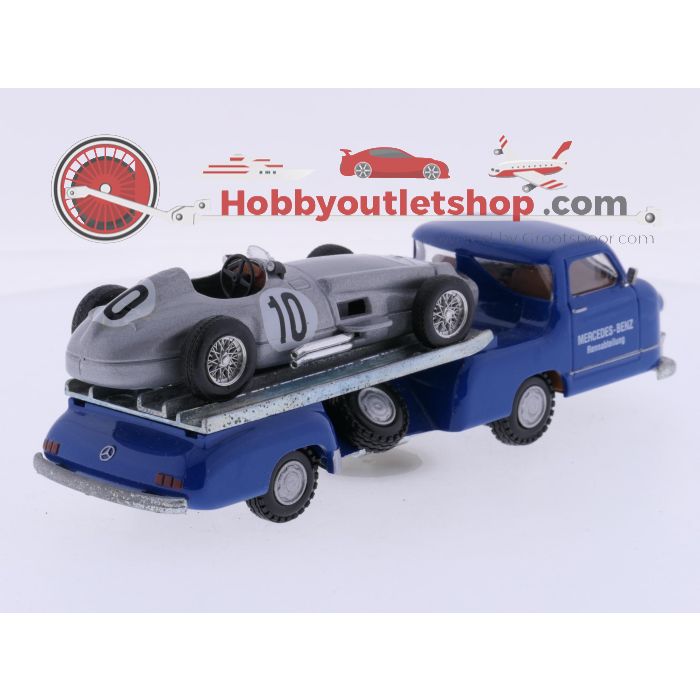 Schaal 1:43 Conrad 1034 Mercedes-Benz raceautotransporter 1955 met Brumm S023 Mercedes-Benz W196 GP Inghilterra 1955 #9808 - sku: 20260807084243 - Used - Very good condition - Photo 3
