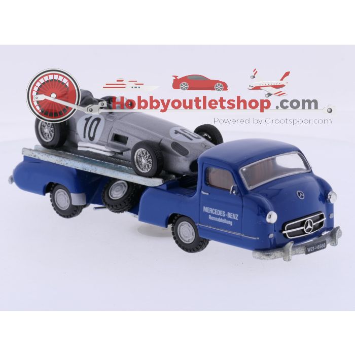 Schaal 1:43 Conrad 1034 Mercedes-Benz raceautotransporter 1955 met Brumm S023 Mercedes-Benz W196 GP Inghilterra 1955 #9808 - sku: 20260807084243 - Used - Very good condition - Photo 4