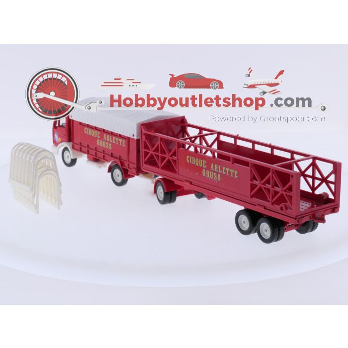 Schaal 1:43 Solido NEW OLD STOCK Ref. 823 Mercedes baché + remorque chapiteau Circus Arlette #10077 - sku: 20260908120130 - Nieuw - Afbeelding 2