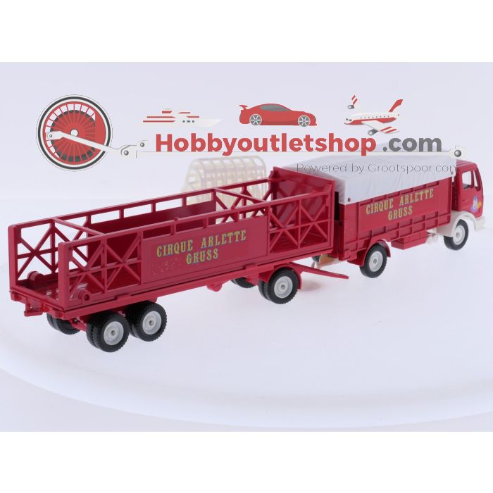Schaal 1:43 Solido NEW OLD STOCK Ref. 823 Mercedes baché + remorque chapiteau Circus Arlette #10077 - sku: 20260908120130 - Nieuw - Afbeelding 3