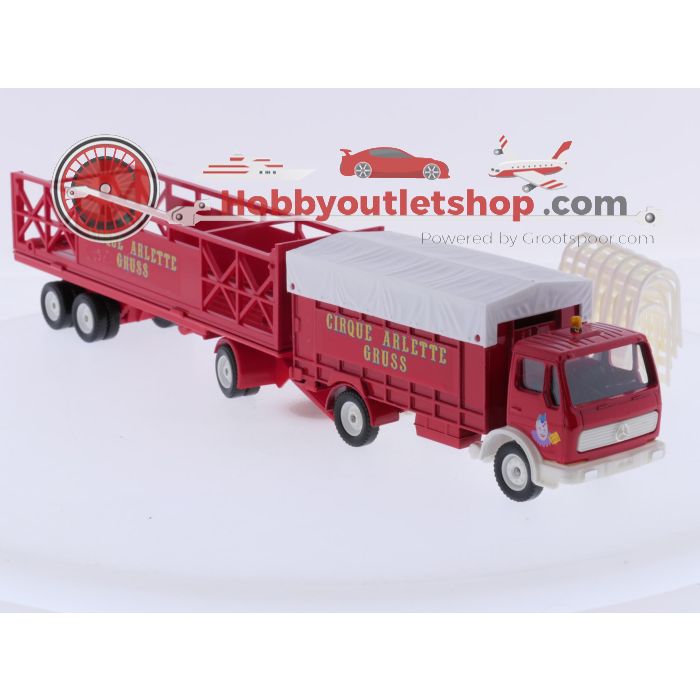 Schaal 1:43 Solido NEW OLD STOCK Ref. 823 Mercedes baché + remorque chapiteau Circus Arlette #10077 - sku: 20260908120130 - Nieuw - Afbeelding 4