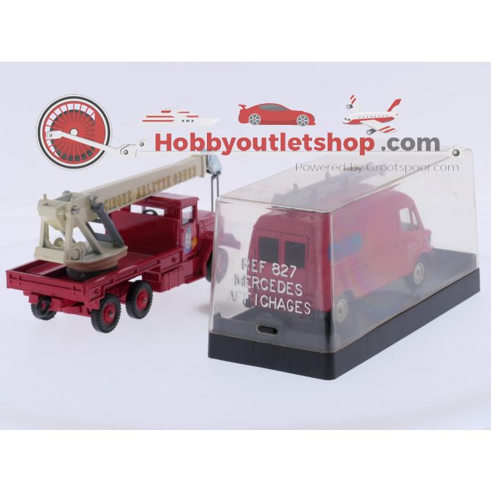 Schaal 1:50/1:43 Solido Ref. 836 Ref. 827 kaiser jeep - Grue Circus Arlette met Mercedes Affichage - Verem #10087 - sku: 20260910045801 - Used - Good condition - Photo 2