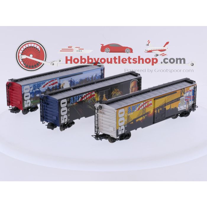 Schaal H0 Märklin 84564 speciale goederenwagon-set "500 jaar America" #10096 - sku: 20260911042014 - Gebraucht - Sehr guter Zustand - Bild 2