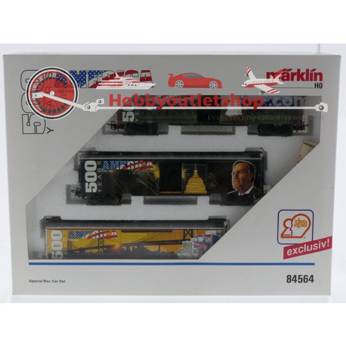 Schaal H0 Märklin 84564 speciale goederenwagon-set "500 jaar America" #10096 - sku: 20260911042014 - Gebraucht - Sehr guter Zustand - Bild 17