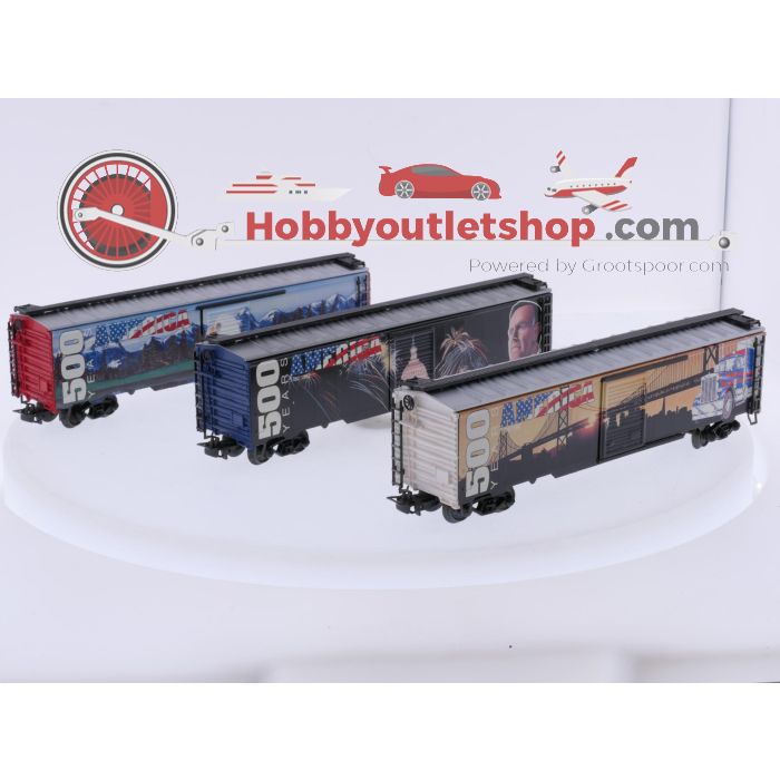 Schaal H0 Märklin 84564 speciale goederenwagon-set "500 jaar America" #10097 - sku: 20260911053335 - Gebraucht - Guter Zustand - Bild 2