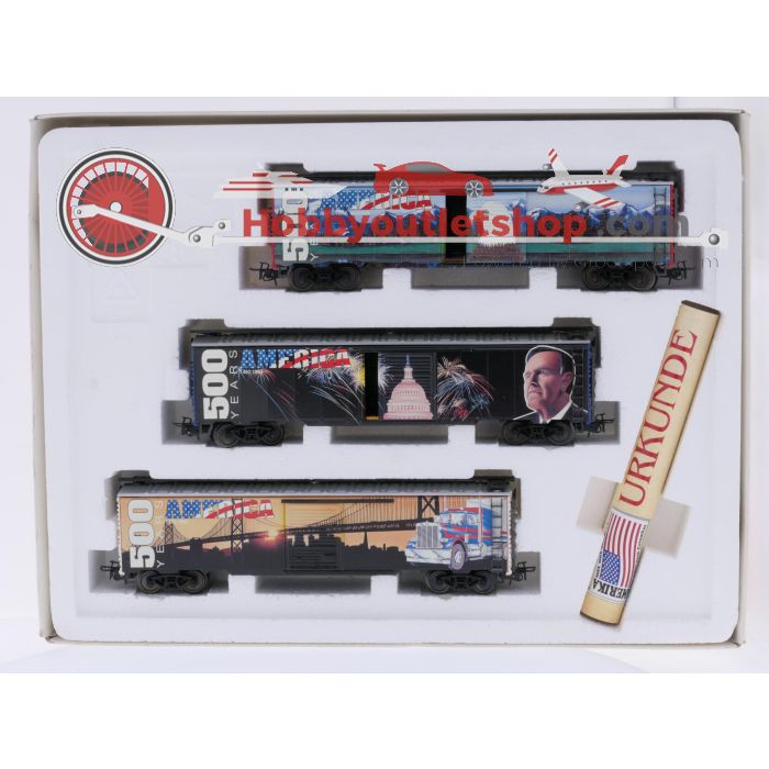 Schaal H0 Märklin 84564 speciale goederenwagon-set "500 jaar America" #10097 - sku: 20260911053335 - Gebraucht - Guter Zustand - Bild 16