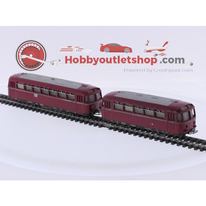 Schaal H0 Märklin 3016 + 4018 Schienenbus met bijwagen van de DB #10103 - sku: 20260917111858 - Gebraucht - Angemessener Zustand - Bild 2