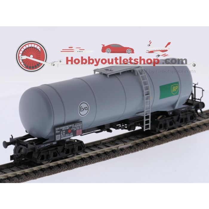 Schaal H0 Fleischmann/Märklin 5477, 4757 en 4758 set van 3 keelwagens Eva/BP van de DB #10122 - sku: 20260925103755 - Gebruikt - Zeer goede staat - Afbeelding 2
