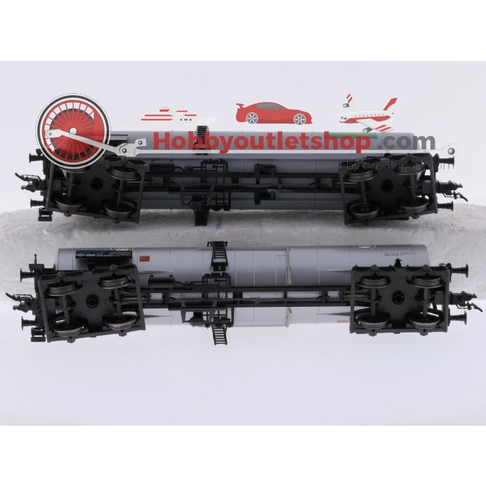 Schaal H0 Fleischmann/Märklin 5477, 4757 en 4758 set van 3 keelwagens Eva/BP van de DB #10122 - sku: 20260925103755 - Gebruikt - Zeer goede staat - Afbeelding 15
