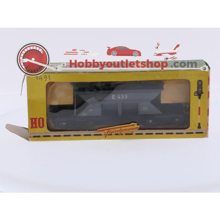 Schaal H0 Fleischmann 1491 goederenwagens zelflossers E 433 6-delig van de DB #10143 - sku: 20261001053111 - Gebruikt - Goede staat - Afbeelding 2