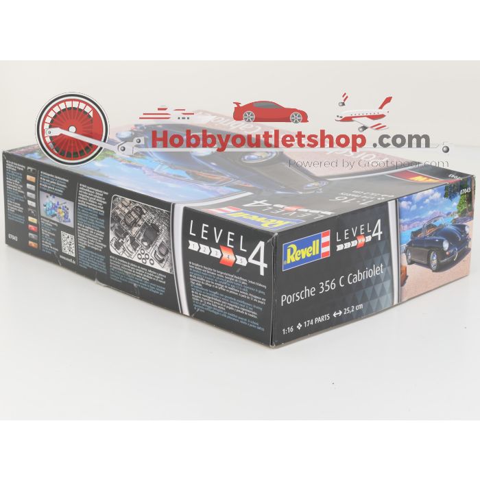 Schaal 1:16 Revell 07043 Porsche 356 C Cabriolet bouwpakket #8170 - sku: 20250904111355 - Gebruikt - Zo goed als nieuw - Afbeelding 3