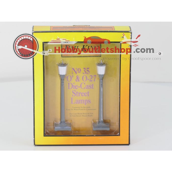 Schaal 0 RailKing 1058 No. 35 street lamp set grijs #8364 - sku: 20251023084118 - Gebruikt - Zo goed als nieuw - Afbeelding 2