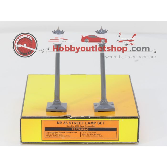 Schaal 0 RailKing 1058 No. 35 street lamp set grijs #8364 - sku: 20251023084118 - Gebruikt - Zo goed als nieuw - Afbeelding 4