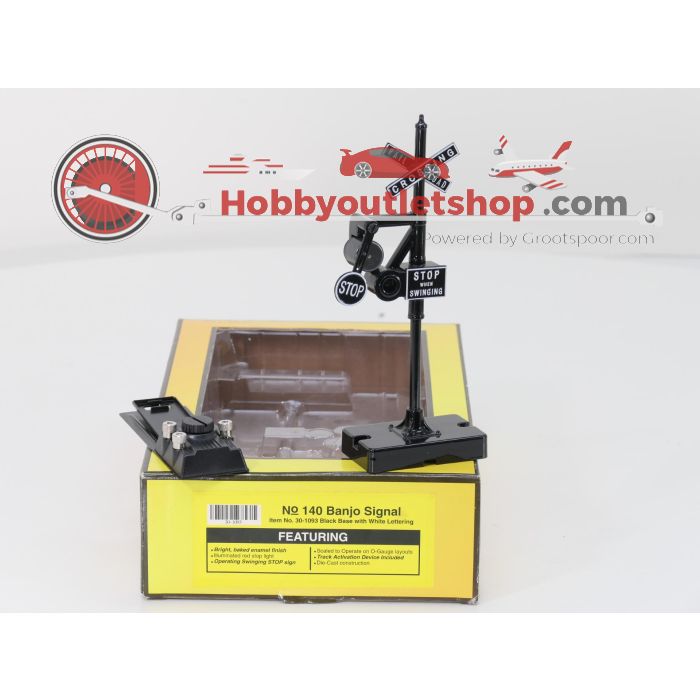 Schaal 0 RailKing 30-1093 No. 140 Banjo signal black base with white lettering #8367 - sku: 20251023110403 - Gebruikt - Zeer goede staat - Afbeelding 6