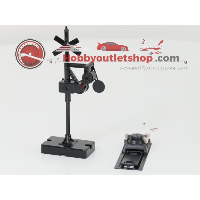 Schaal 0 RailKing 30-1093 No. 140 Banjo signal black base with white lettering #8367 - sku: 20251023110403 - Gebruikt - Zeer goede staat - Afbeelding 2