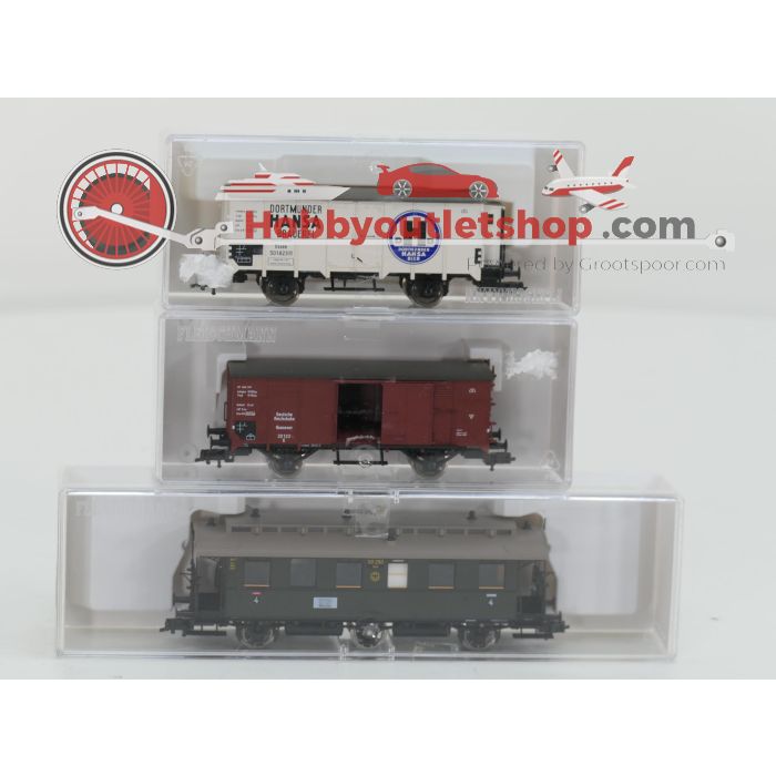 Schaal H0 Fleischmann NEW OLD STOCK COMPLETE SET 4897, 5875, 85 5865 k en 85 5866 k stoomlocomotief BR 39 met personenrijtuigen en goederenwagons van de DRG #9440 - sku: 20260612021405 - Nieuw - Afbeelding 5