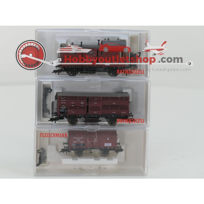 Schaal H0 Fleischmann NEW OLD STOCK COMPLETE SET 4889, 5840K, 5841K en 5843K stoomlocomotief GtL4/4 met goederenwagons van de K.Bay.Sts.B. #9444 - sku: 20260612052007 - New - Photo 5
