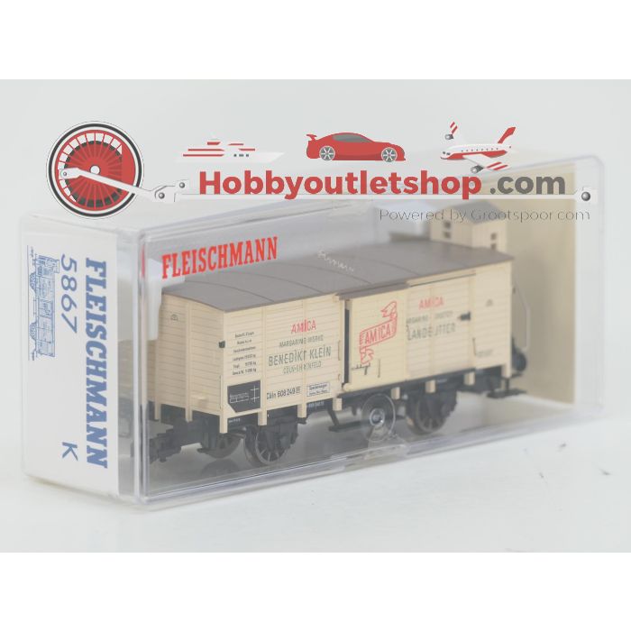 Schaal H0 Fleischmann NEW OLD STOCK COMPLETE SET 4886, 5861, 5863, 5865 en 5867 Treinset '80 Jahre Deutscher Staatsbahnwegen' met goederenwagons van de KPEV #9450 - sku: 20260617105125 - New - Photo 16
