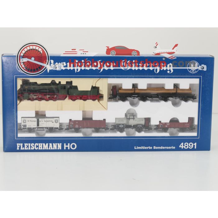 Schaal H0 Fleischmann NEW OLD STOCK COMPLETE SET 4891, 5855, 5856 en 5857 Preußischer Güterzug van de KPEV #9454 - sku: 20260617025703 - New - Photo 3