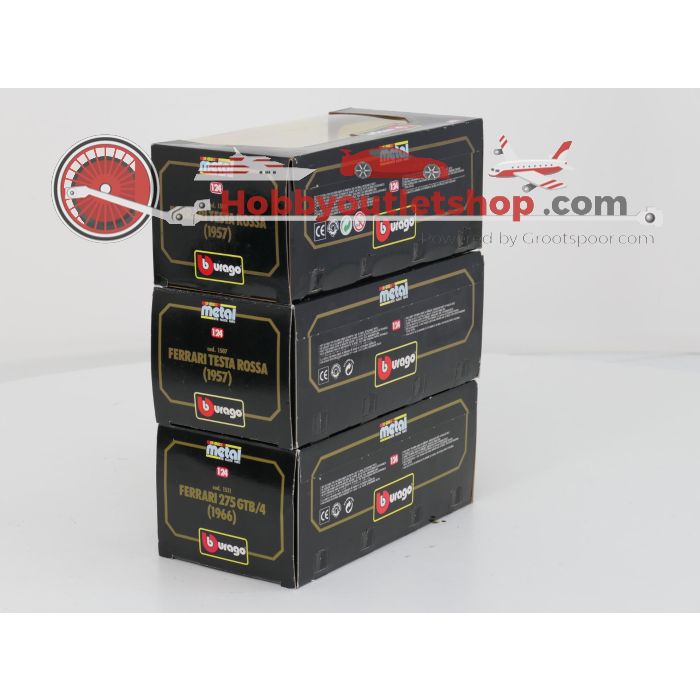 Schaal 1:24 Bburago 1507, 1507, 1510, 1511 en 1539 set van 5 Ferrari's (Testarossa, 250 GTO, 275 GTB/4 en 348 tb) #9645 - sku: 20260709015153 - Gebruikt - Zeer goede staat - Afbeelding 12