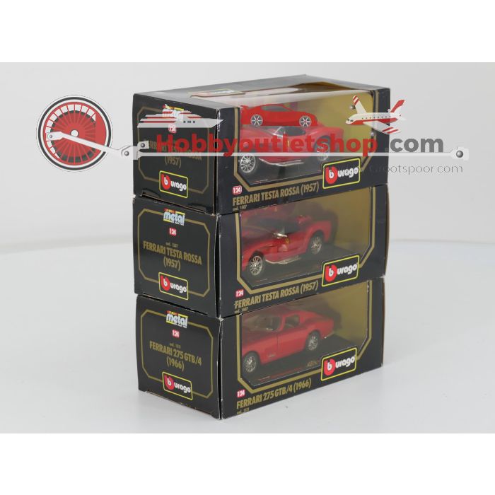 Schaal 1:24 Bburago 1507, 1507, 1510, 1511 en 1539 set van 5 Ferrari's (Testarossa, 250 GTO, 275 GTB/4 en 348 tb) #9645 - sku: 20260709015153 - Gebruikt - Zeer goede staat - Afbeelding 13