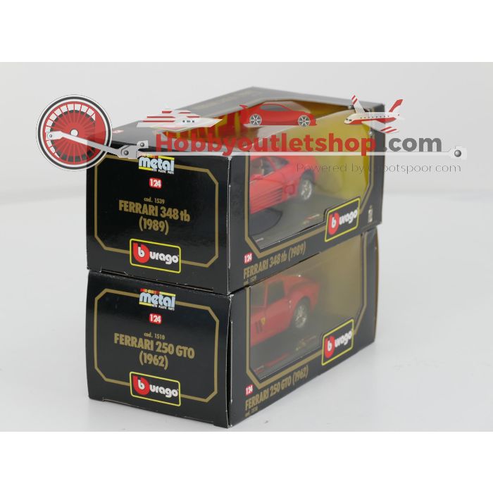 Schaal 1:24 Bburago 1507, 1507, 1510, 1511 en 1539 set van 5 Ferrari's (Testarossa, 250 GTO, 275 GTB/4 en 348 tb) #9645 - sku: 20260709015153 - Gebruikt - Zeer goede staat - Afbeelding 15