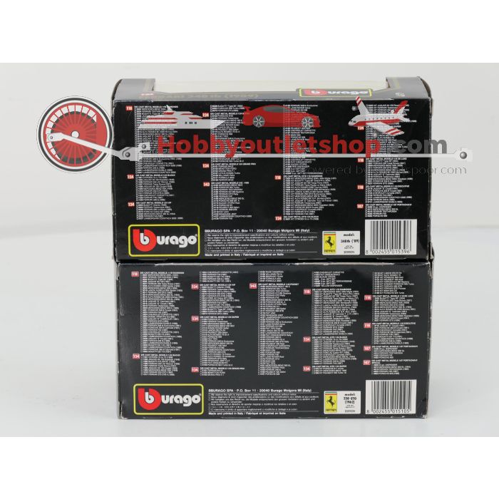 Schaal 1:24 Bburago 1507, 1507, 1510, 1511 en 1539 set van 5 Ferrari's (Testarossa, 250 GTO, 275 GTB/4 en 348 tb) #9645 - sku: 20260709015153 - Gebruikt - Zeer goede staat - Afbeelding 17