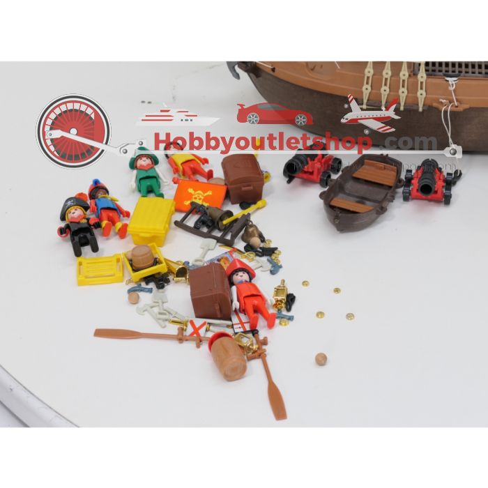 Playmobil 3550 + 3570 Piratenschip met roeiboten, piraten & accessoires #9931 - sku: 20260820091925 - Gebruikt - Zeer goede staat - Afbeelding 2