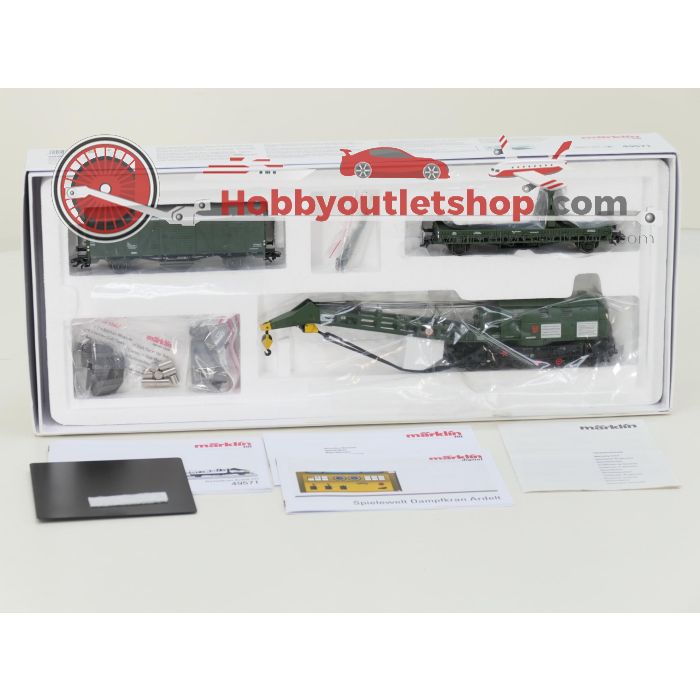 Schaal H0 Märklin 49571 kraan met stoomaandrijving type 058 (Ardelt) van de DB #10090 - sku: 20260911103645 - Gebruikt - Zo goed als nieuw - Afbeelding 14