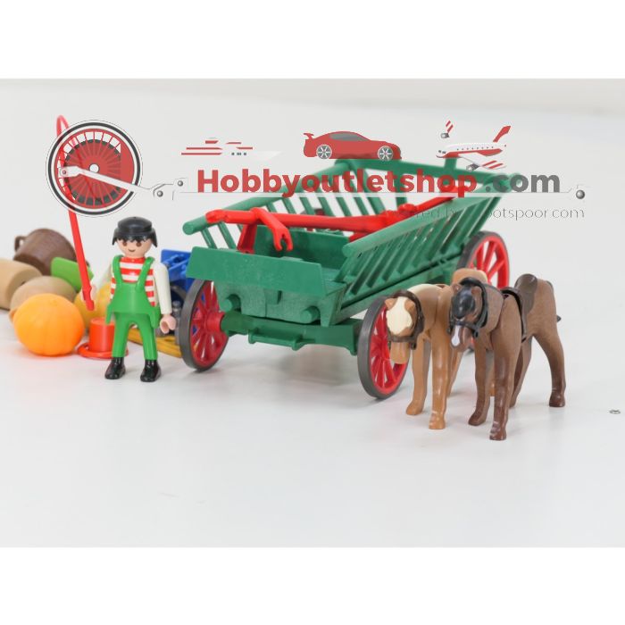 Playmobil 3246 Kar met paarden + 5505 + 4529 #10802 - sku: 20261022090600 - Gebruikt - Zeer goede staat - Afbeelding 2