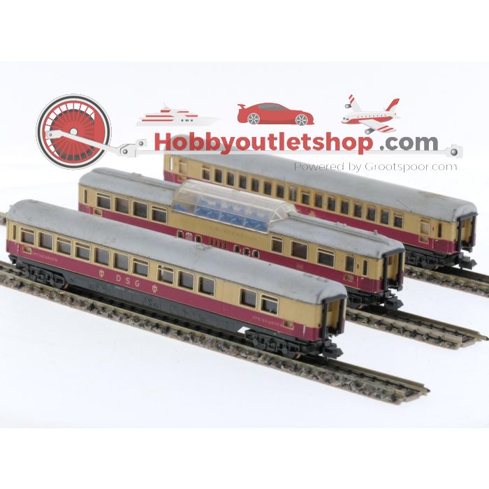 Schaal N Minitrix 3016, 3017 en 3019 TEE Set van de DSG en DB #5313 - sku: 20240118013001 - Gebruikt - Redelijke staat - Afbeelding 4